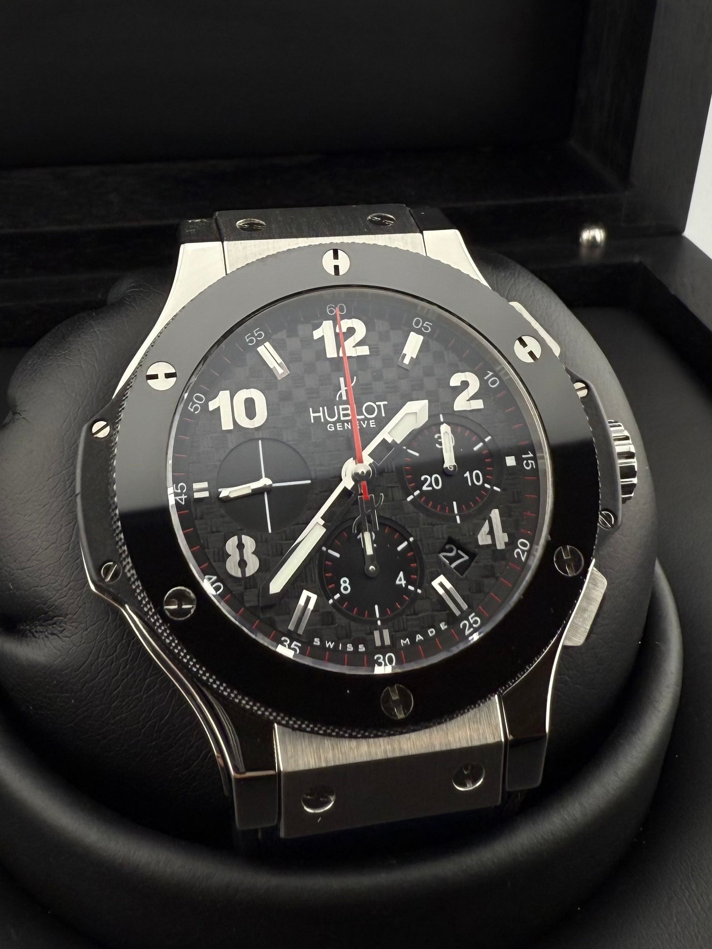 HUBLOT - Big Bang 44mm Carbon Fiber Dial 301.SB.131.RX(Travel Case & Alligator Band)