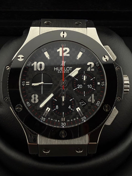 HUBLOT - Big Bang 44mm Carbon Fiber Dial 301.SB.131.RX(Travel Case & Alligator Band)